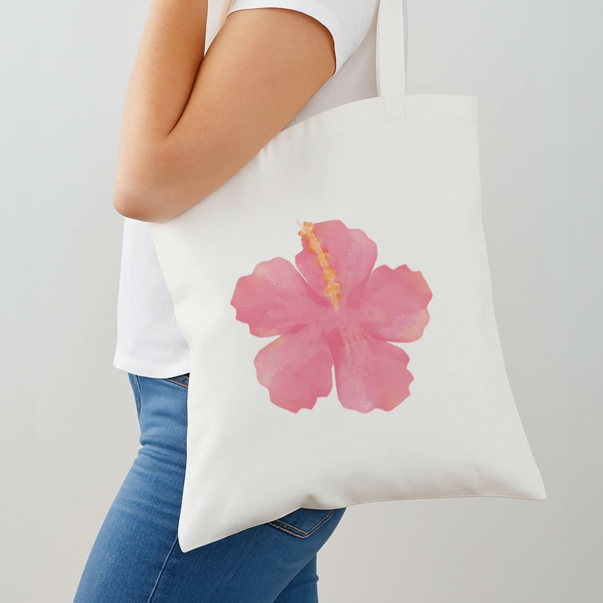 Pink Hibiscus Shoulder Bag