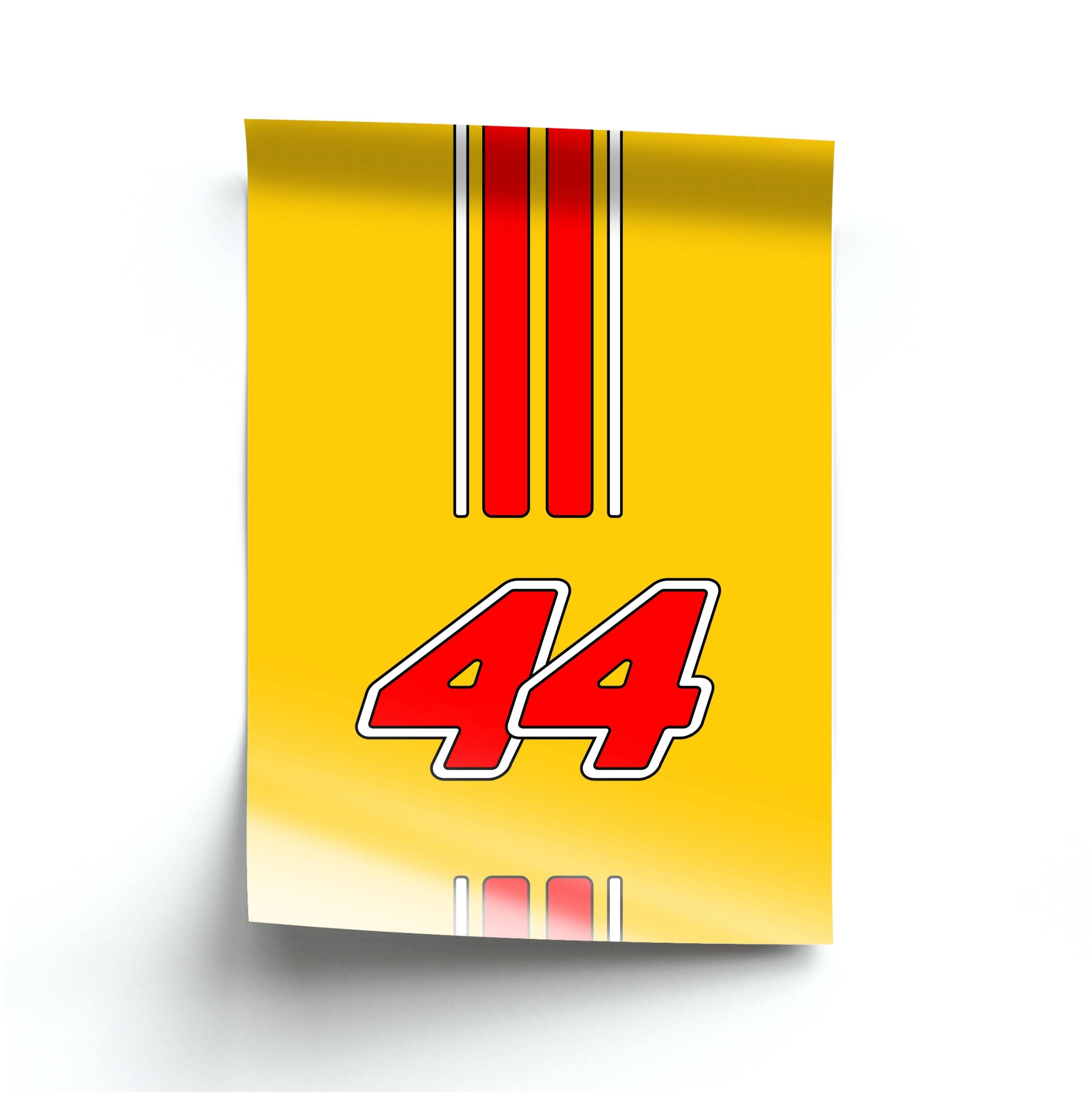 Retro Yellow And Red Hamilton Poster