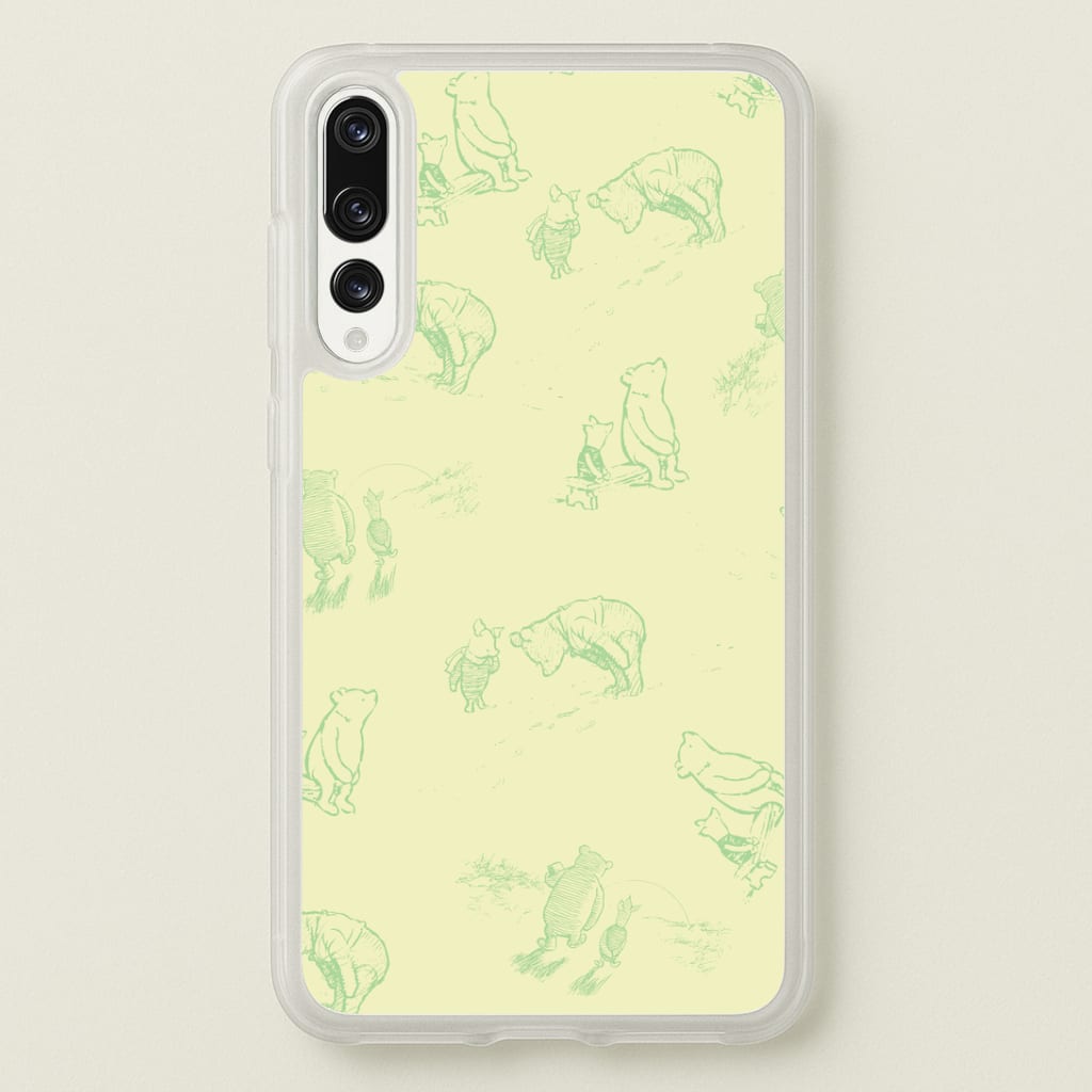 Sketched Winnie Pattern Huawei P20 Pro Case