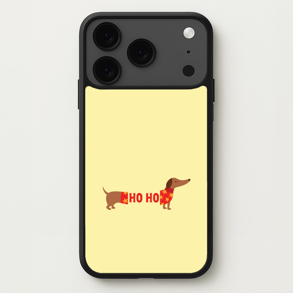 Christmas Jumper Ho Ho Dachshund iPhone 17 Pro Max Case