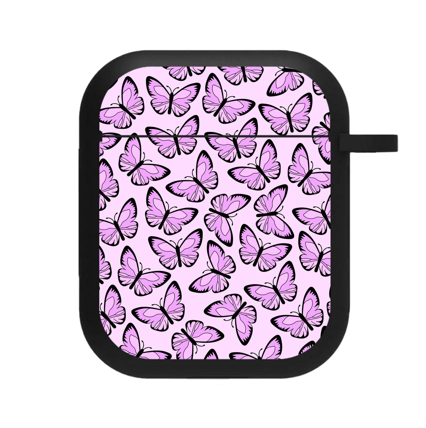 Pink And Black Butterfly - Butterfly Patterns AirPods Case