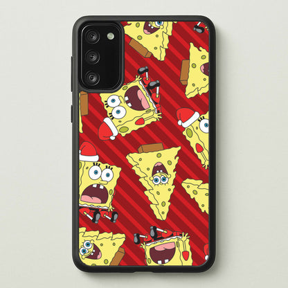 Christmas Cartoon Sponge Stripes Pattern Galaxy S20 Case
