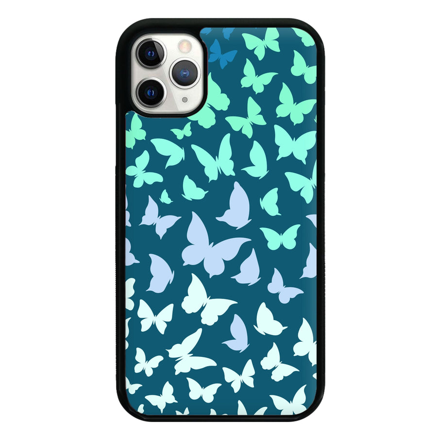 Blue Gradient Butterfly - Butterfly Patterns Phone Case