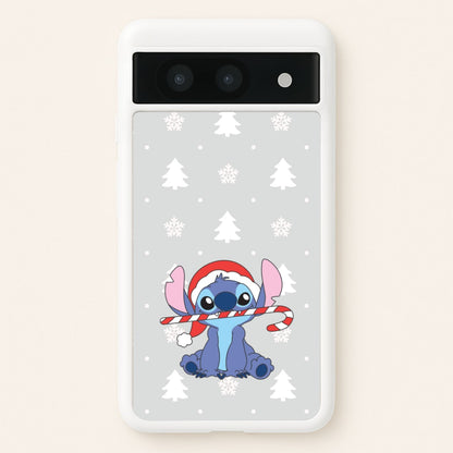 Cute Blue Alien Candycane Google Pixel 8a Case