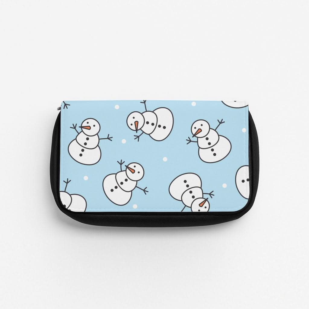 Cartoon Snowmen Pattern Pencil Case