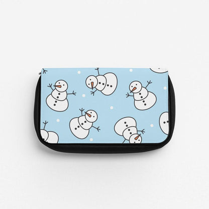Cartoon Snowmen Pattern Pencil Case
