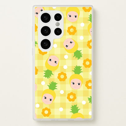 Pineapple Angel Pattern Galaxy S24 Ultra Case