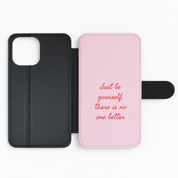 Just Be Yourself Flip Phone Case