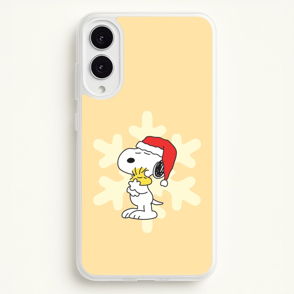 Christmas Cartoon Beagle And Bird  Galaxy S25 Edge Case