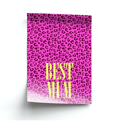 Best Mum Leopard Print Poster