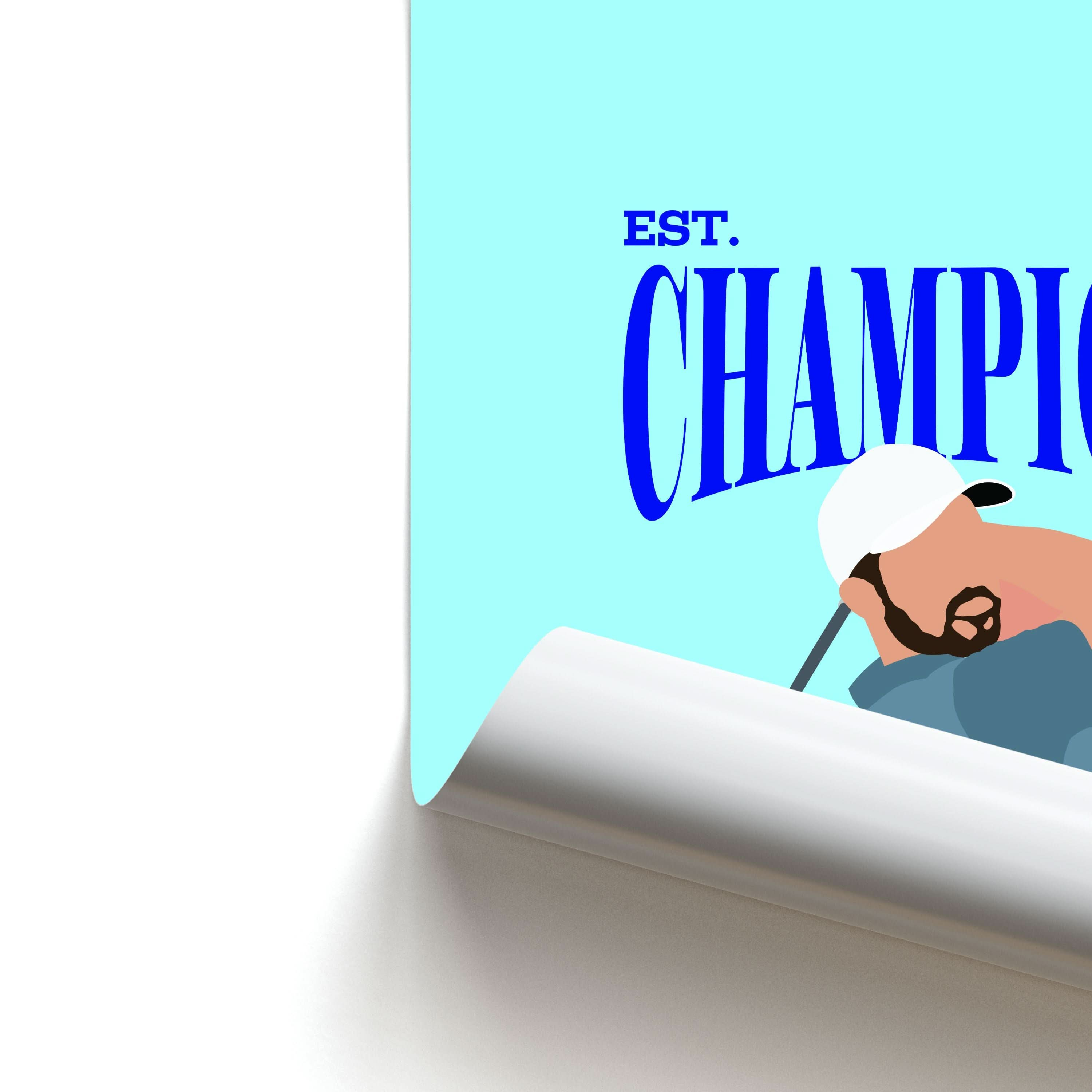 Schauffele Champion 2024 Poster