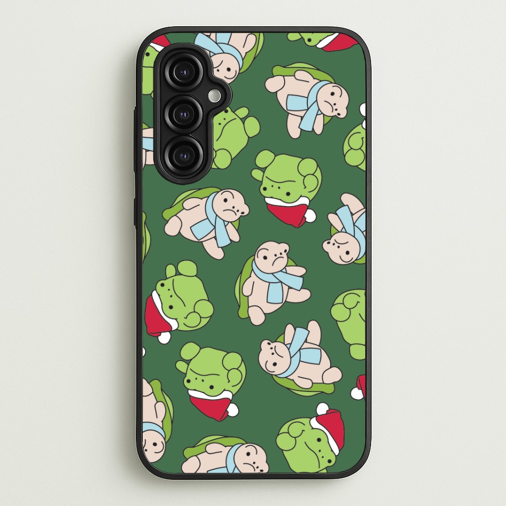 Grumpy Christmas Plushies Pattern Galaxy A14 Case
