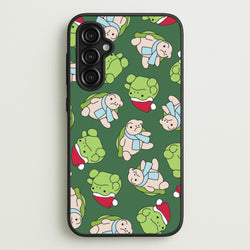 Grumpy Christmas Plushies Pattern Galaxy A14 Case