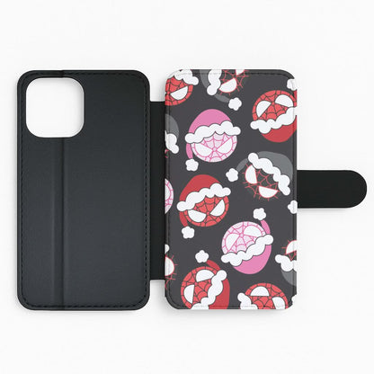 Spider Heroes Christmas Pattern Flip Phone Case