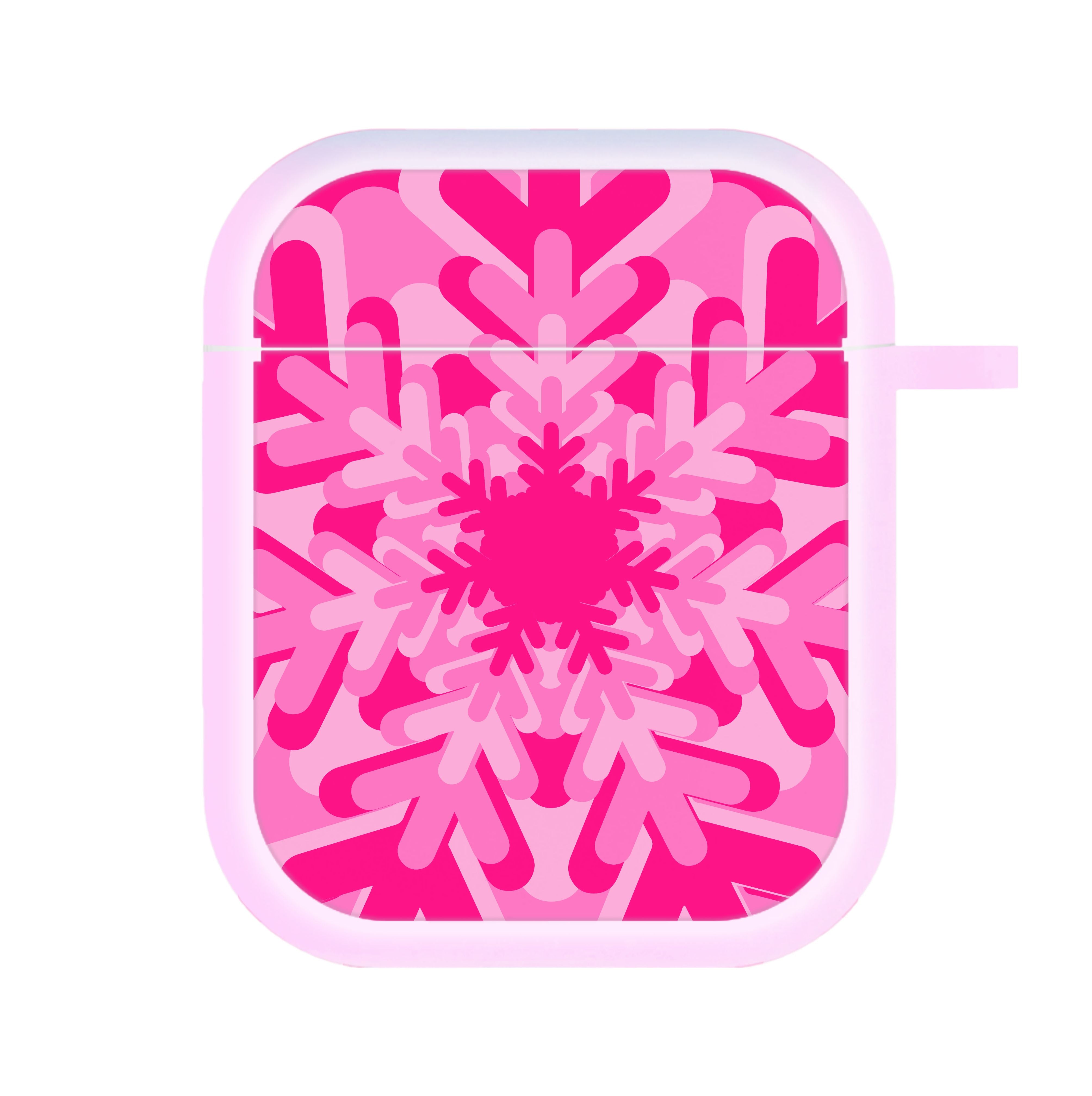 Pink - Colourful Snowflakes AirPods Case