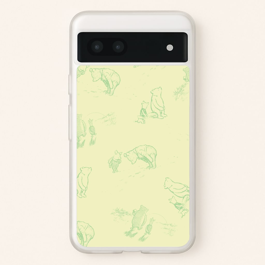 Sketched Winnie Pattern Google Pixel 6a Case