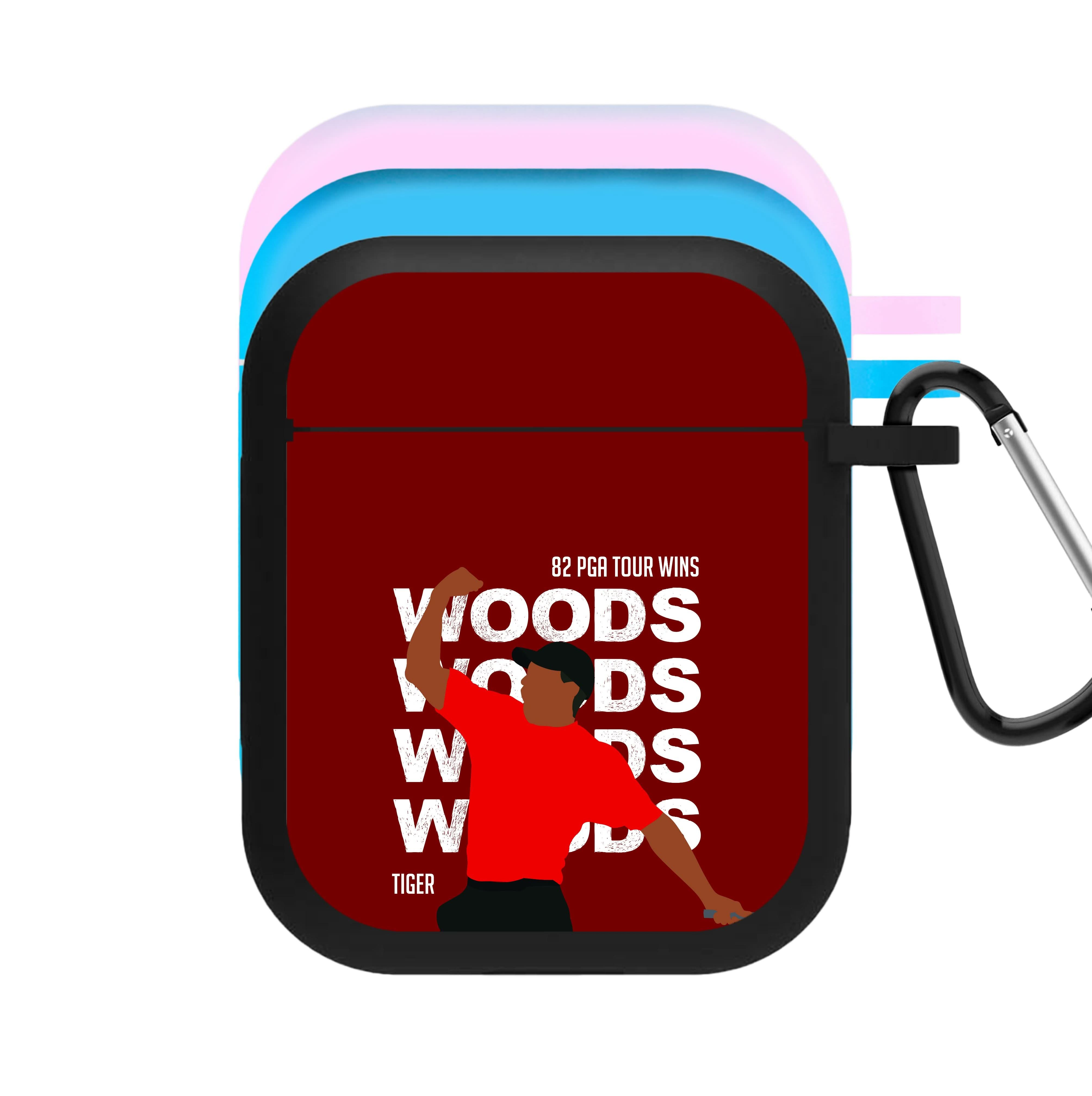 Woods Dark Red AirPods Case