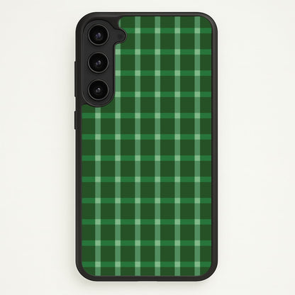 Dark Green Tartan Christmas Pattern Galaxy S23 Plus Case