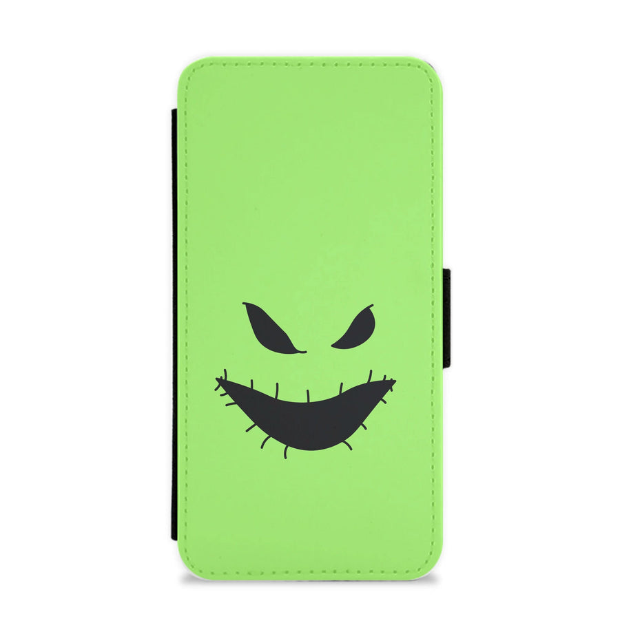 Green Face Flip / Wallet Phone Case