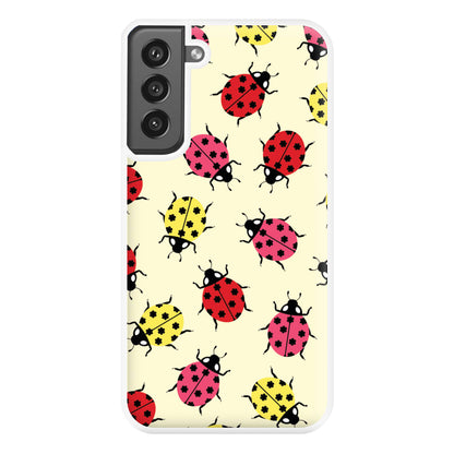  Ladybugs With Flower Spots Pattern Galaxy S21FE Case