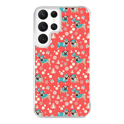 Christmas Pug Pattern Phone Case