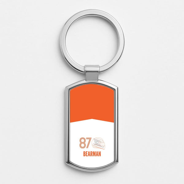 Bearman Helmet 2026  Silver Metal Keyring