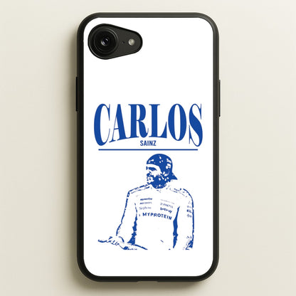 Carlos White And Blue iPhone 16e Case