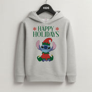 Cute Blue Alien Elf Kids Hoodie 2