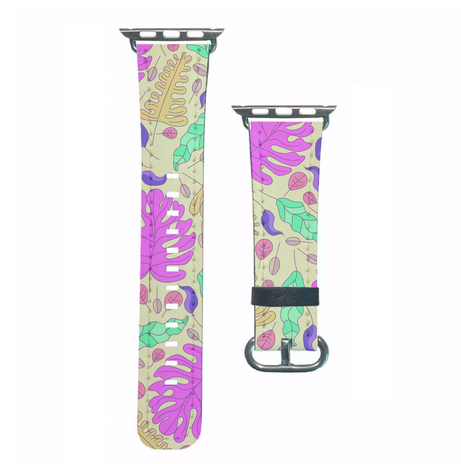 Multi Coloured Leaves - Foliage Apple Watch Strap
