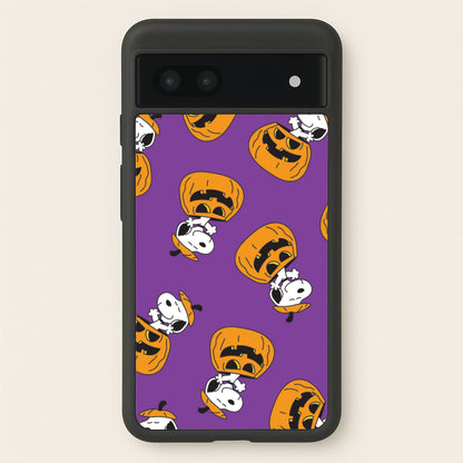 Cartoon Beagle Pumpkin Pattern Google Pixel 6a Case