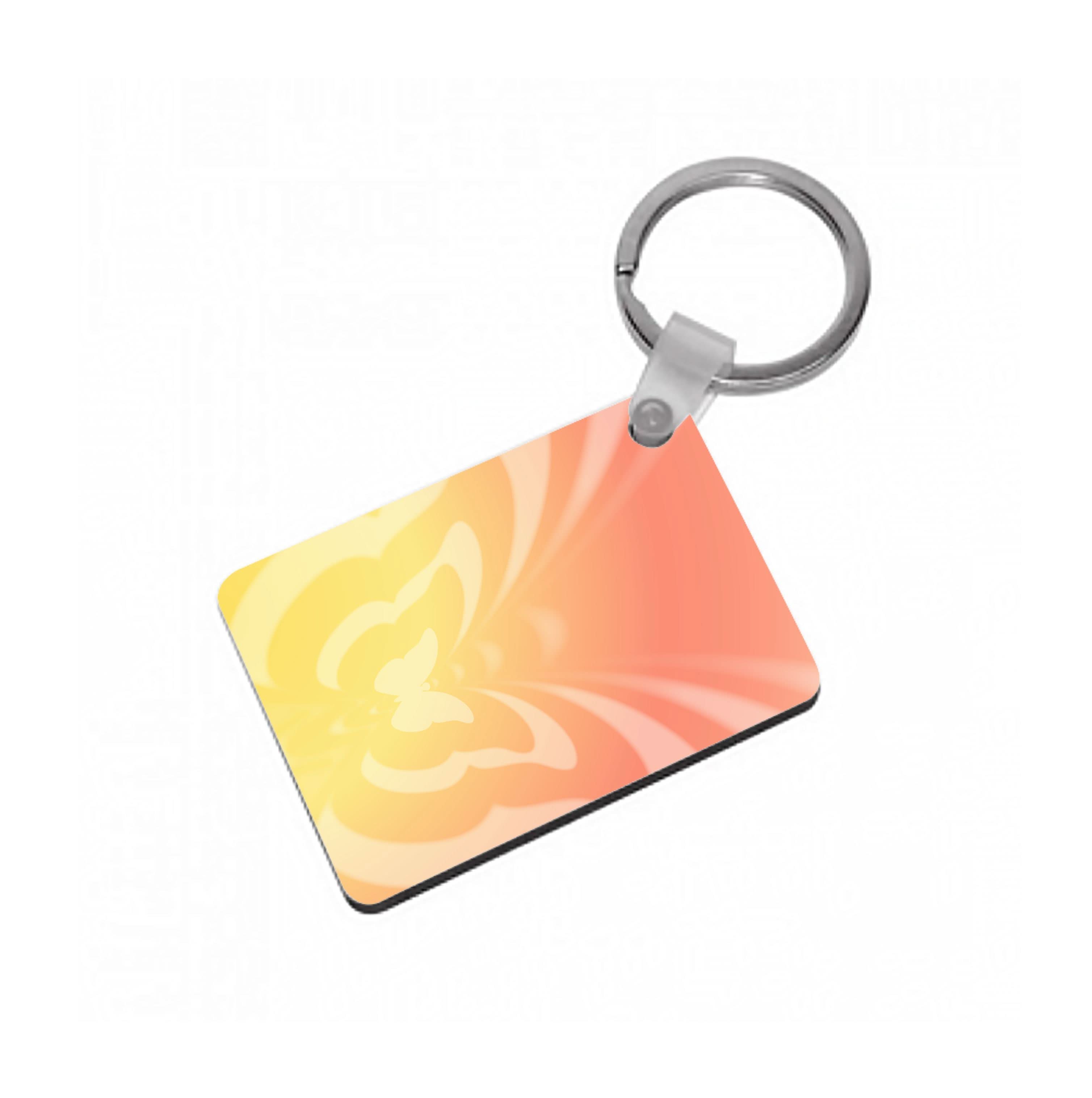Butterfly Gradient Yellow Keyring