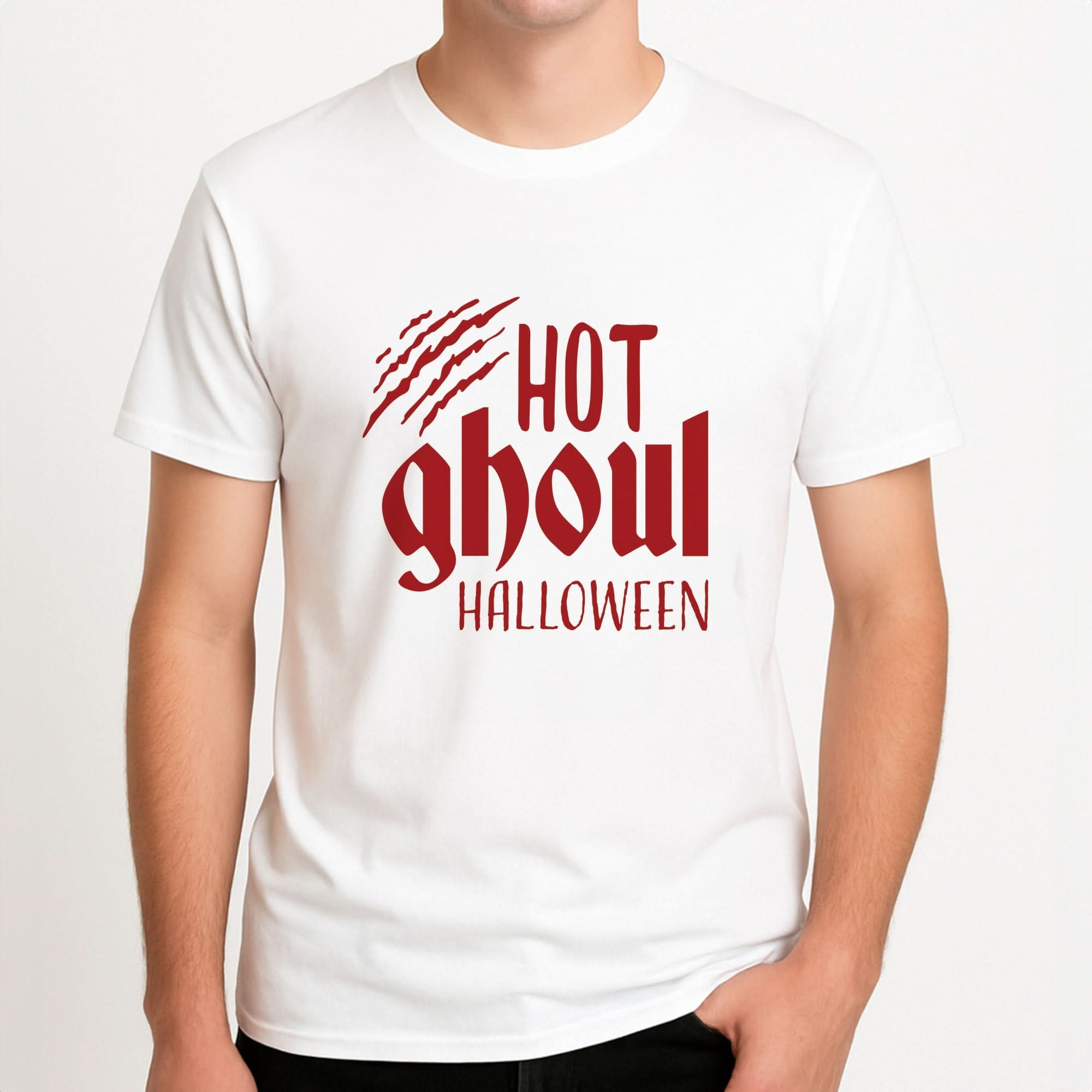 Hot Ghoul Halloween Mens T-Shirt