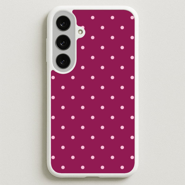 Raspberry Polka Dots Galaxy S25FE Case