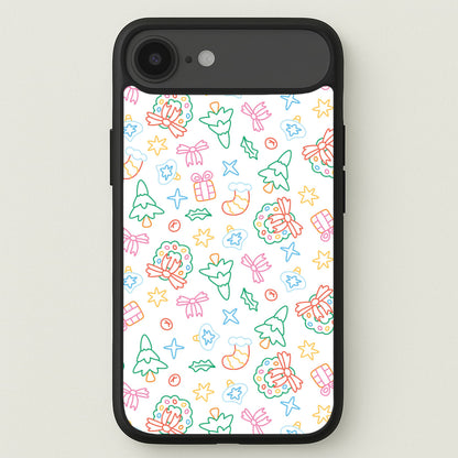 Neon Christmas Icons Pattern II iPhone 17 Air Case