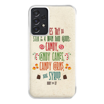 The Four Main Food Groups - Elf Phone Case