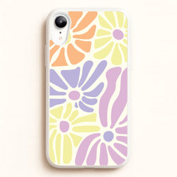 Pastel Abstract Flowers iPhone XR Case