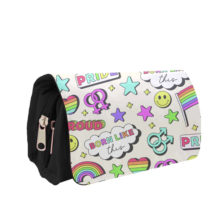 Light Pride Stickers Pencil Case