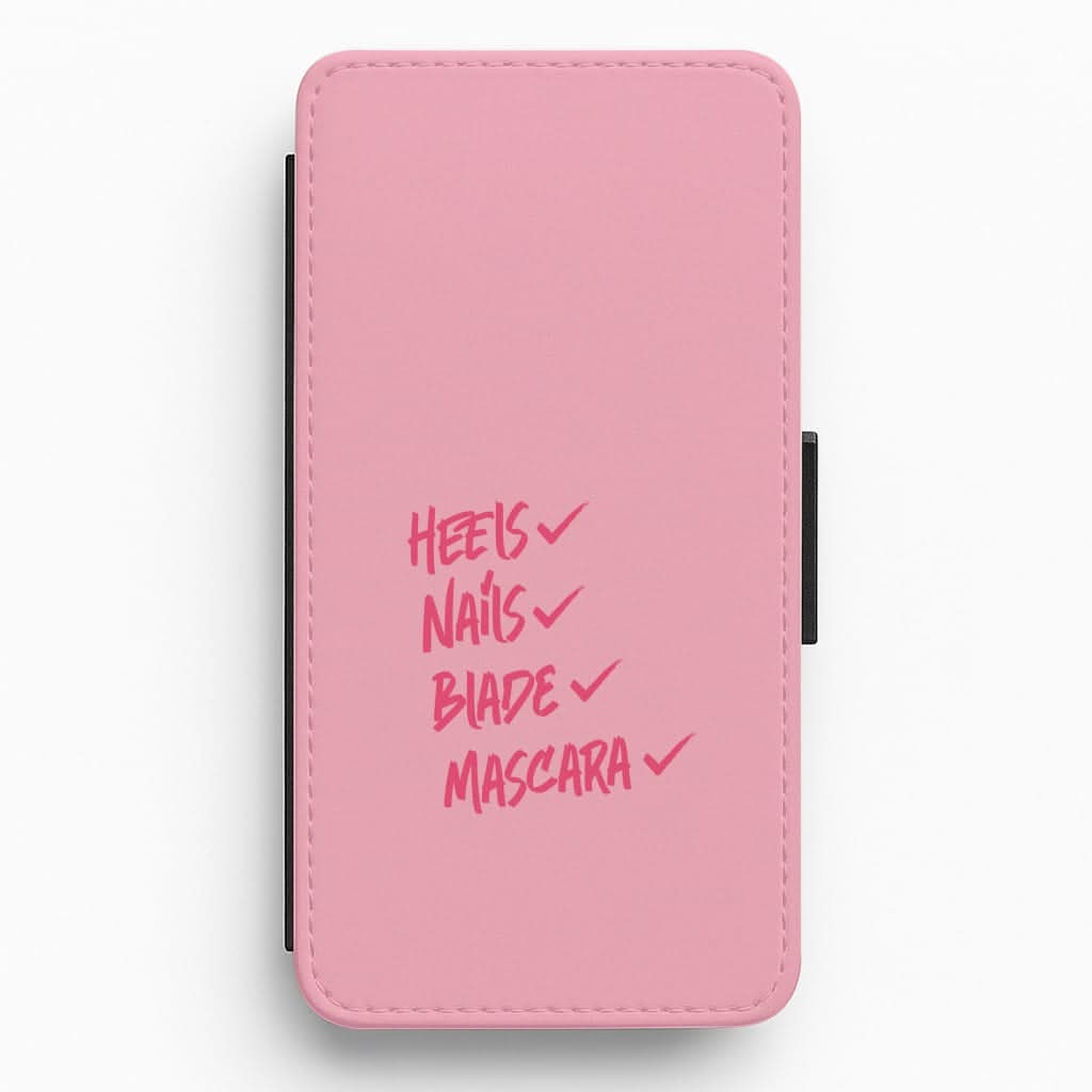 Heels, Nails, Blade, Mascara Flip / Wallet Phone Case