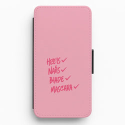 Heels, Nails, Blade, Mascara Flip / Wallet Phone Case