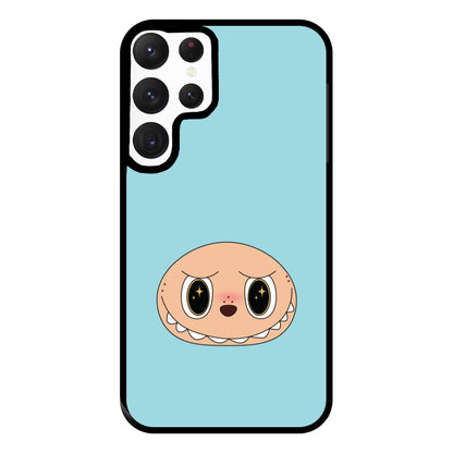 Cute Blue Monster Face Galaxy S22 Ultra Case