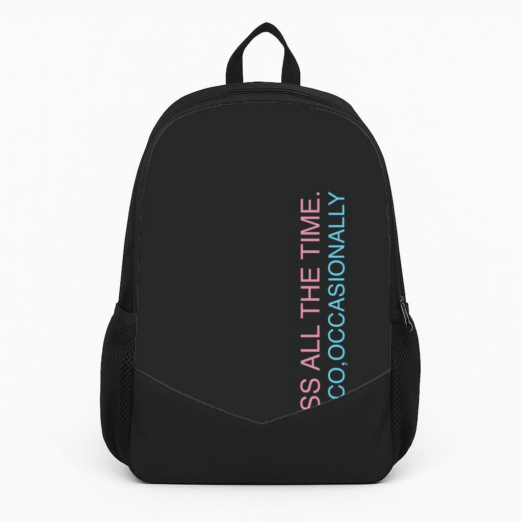 Disco Occasionally Text Backpack