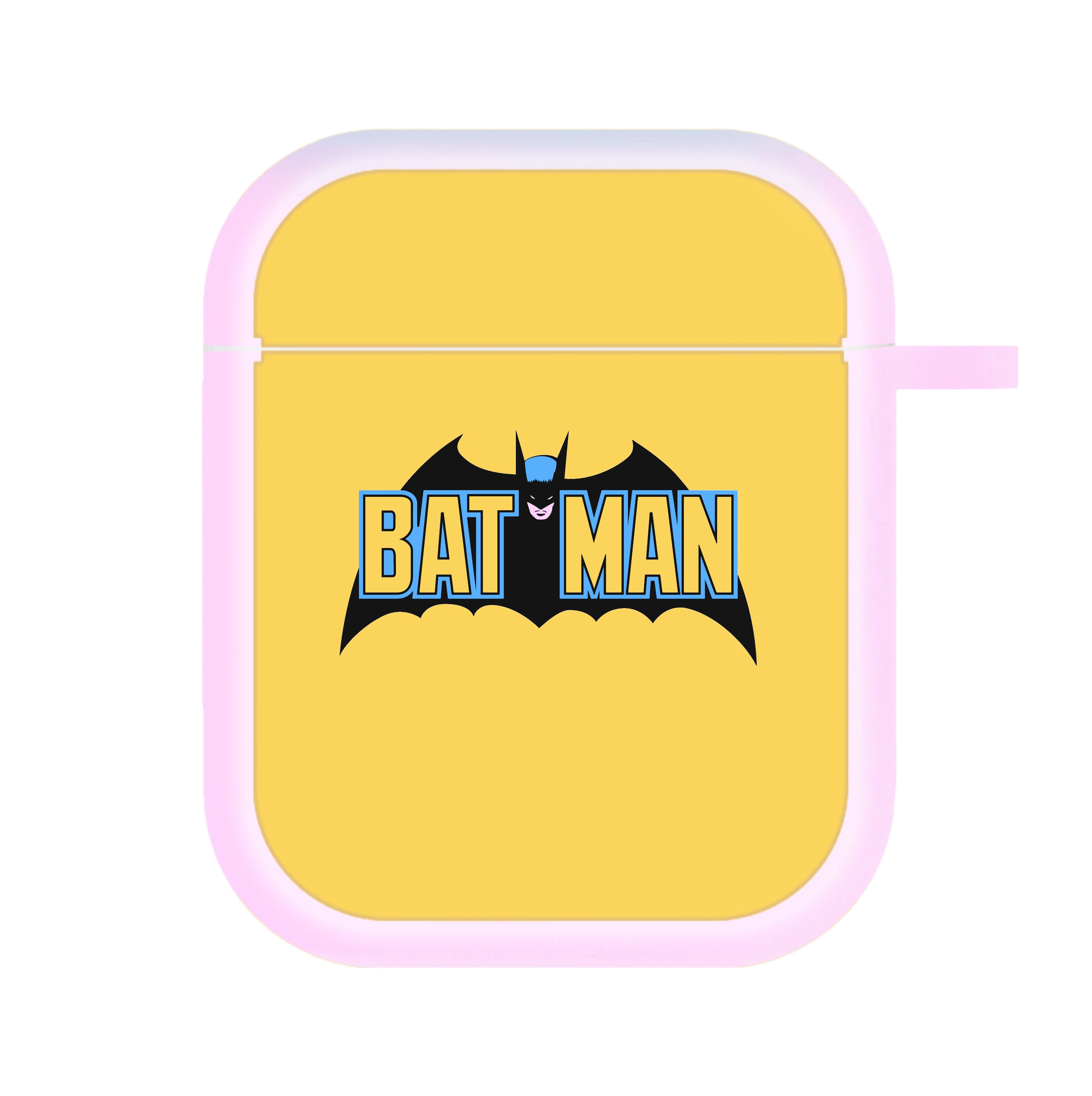 Yellow Bat Superhero Logo AirPods Case