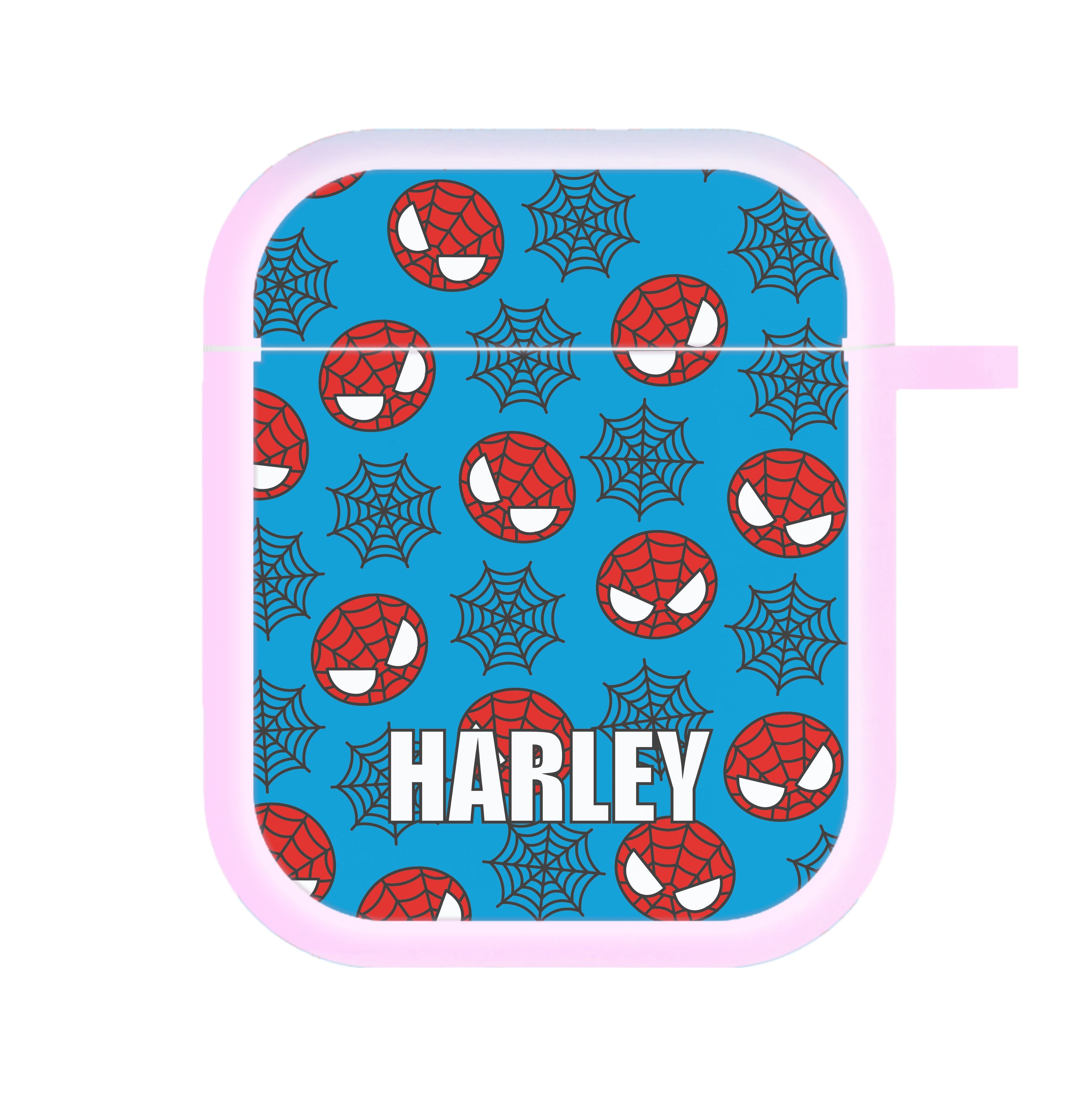 Spiderman And Webs - Personalised Superhero Comic AirPods Case