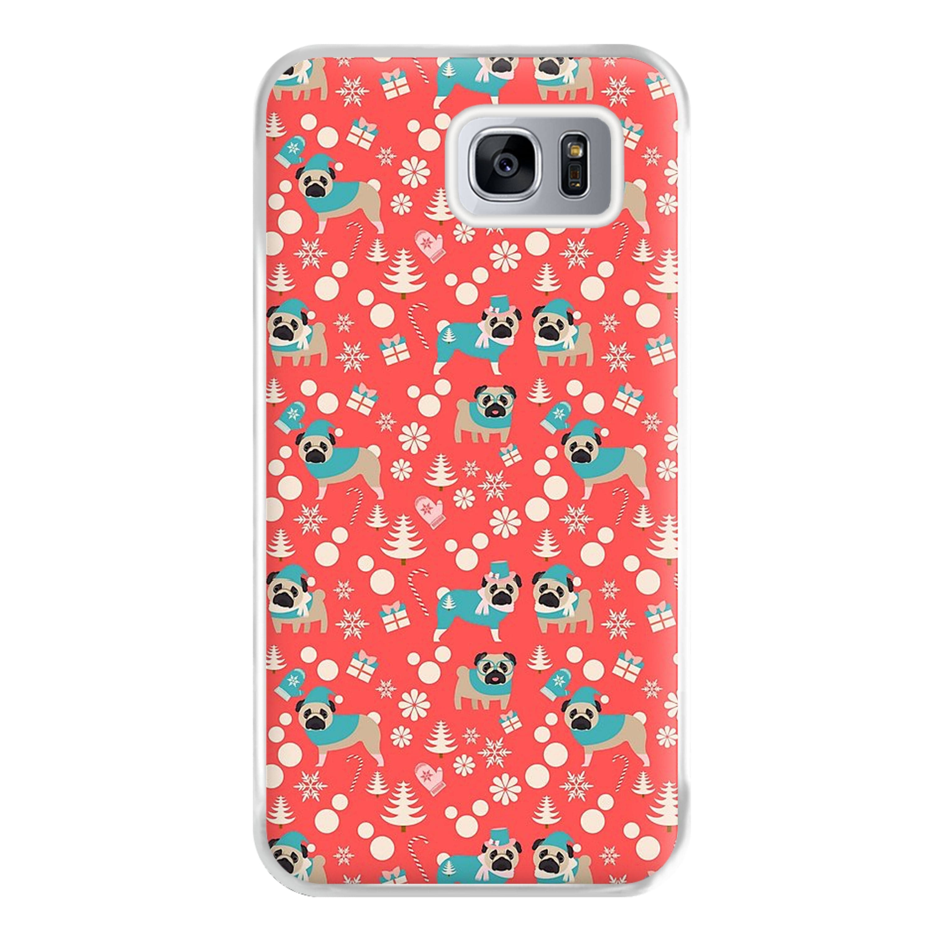 Christmas Pug Pattern Phone Case