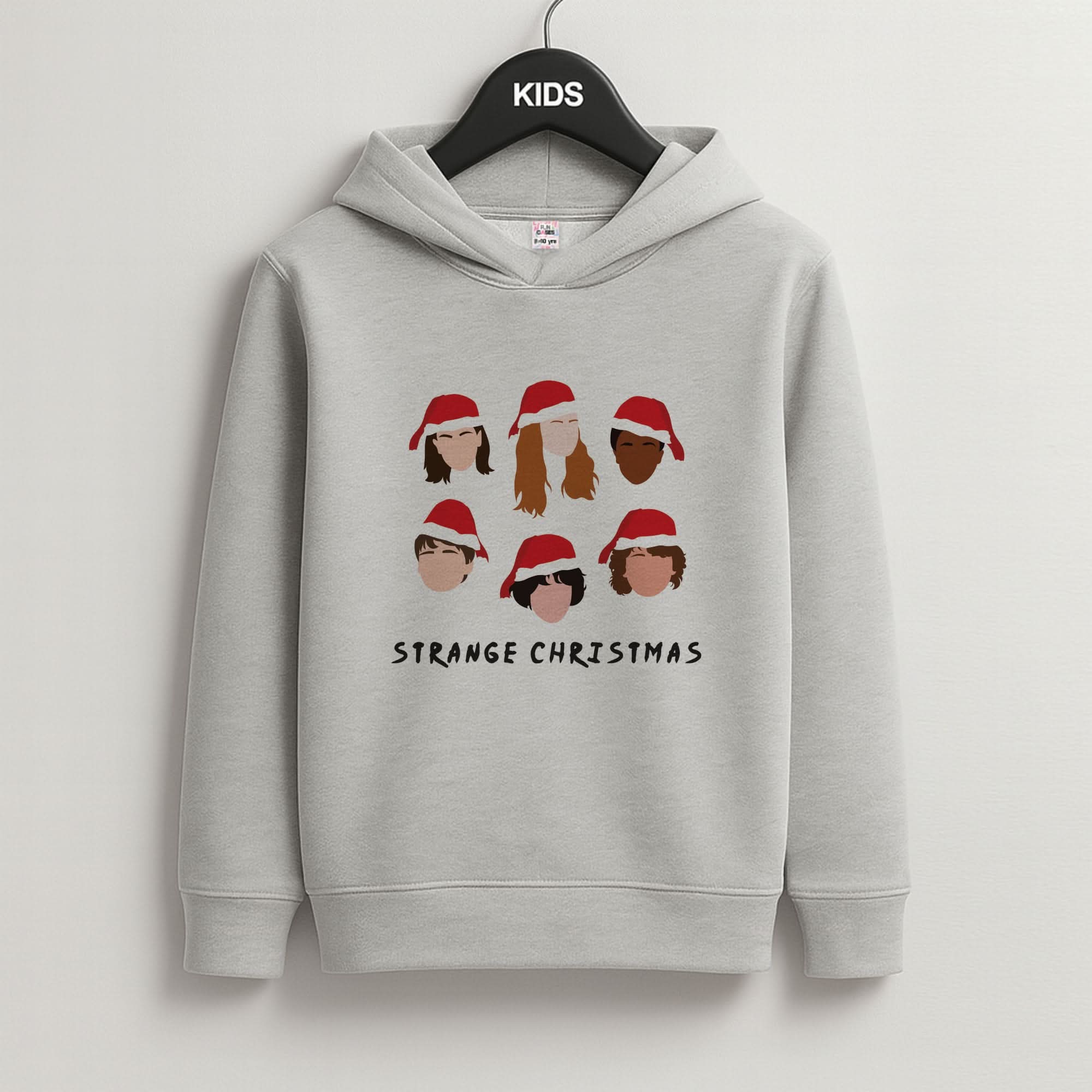 Strange Crew Christmas Grey Kids Hoodie