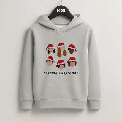 Strange Crew Christmas Grey Kids Hoodie