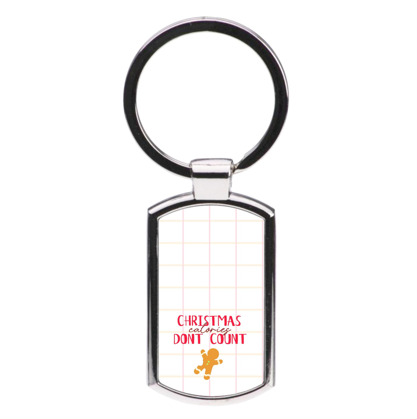 Christmas Calories Don't Count Luxury Keyring