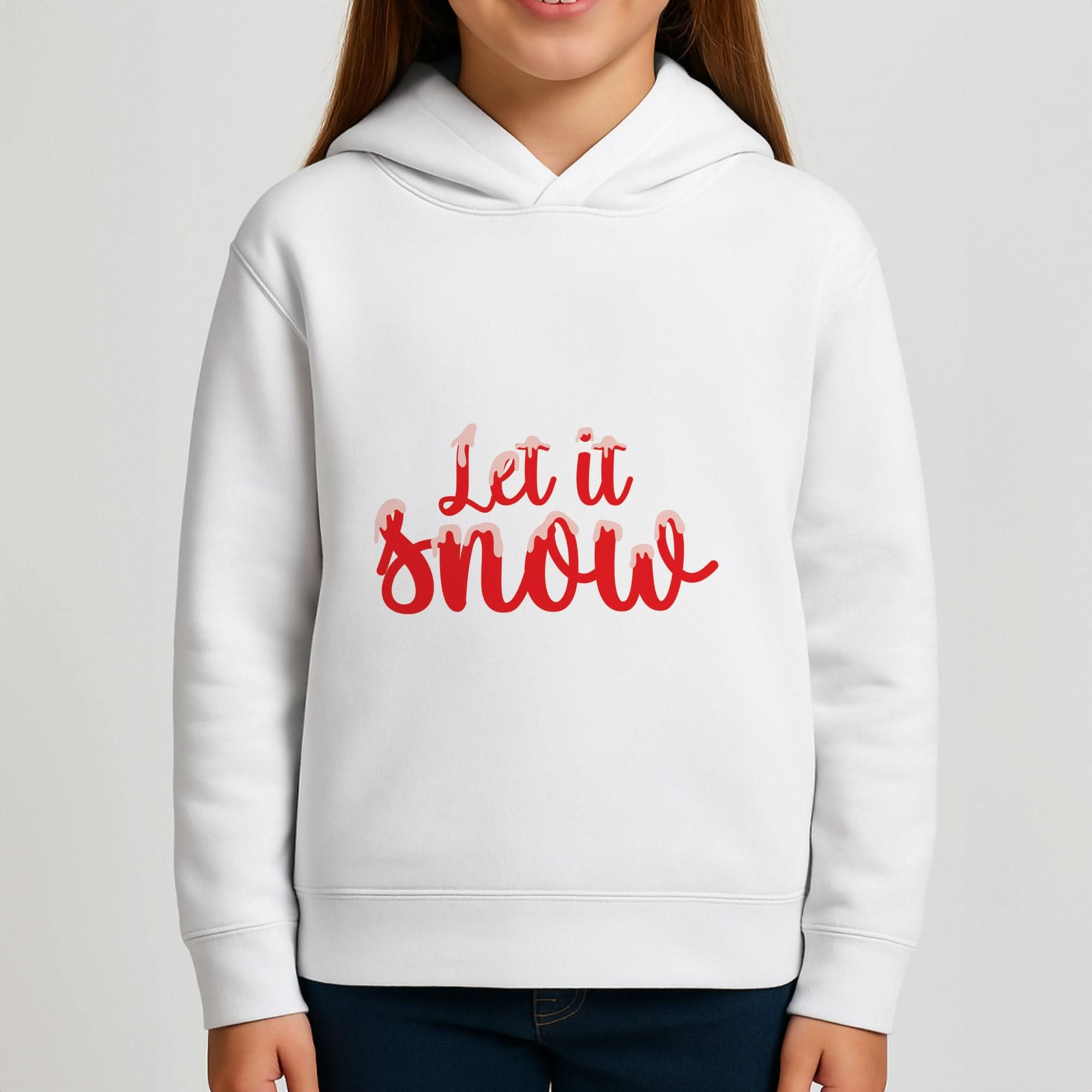 Let It Snow Snowflakes Girls Hoodie