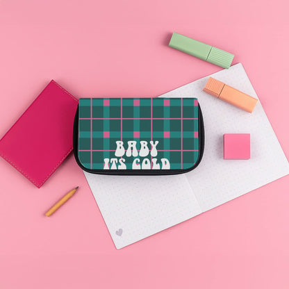 Baby It's Cold Outside Tartan Pencil Case