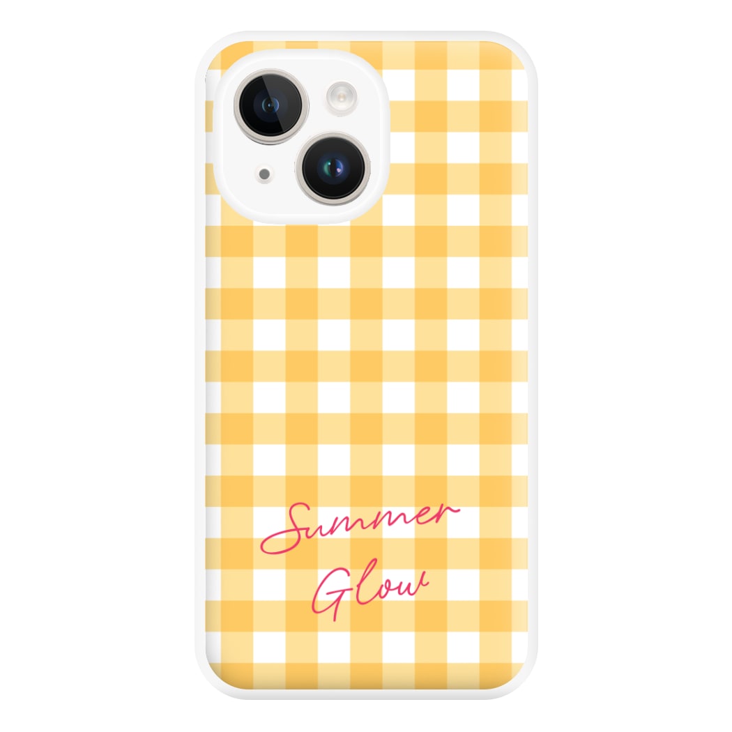 Tartan Summer Glow iPhone 14 Plus Case